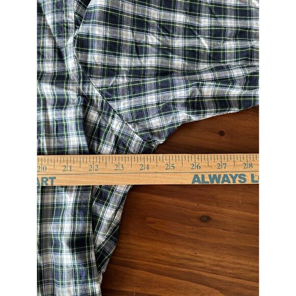 Ralph Lauren Classic Fit, Button Up LRG Blue w/Green Plaid Navy Pony Long Sleeve - Picture 8 of 11